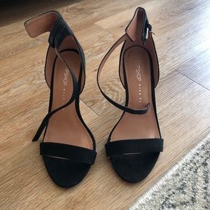 Topshop 7.5 Marcelle Ankle Strap Sandal black